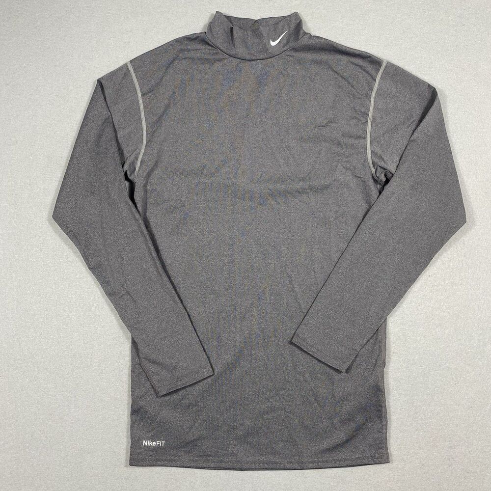 Nike Pro Dri Fit Base Layer Compression Fitted Gray Shirt Size Men's Large Gym